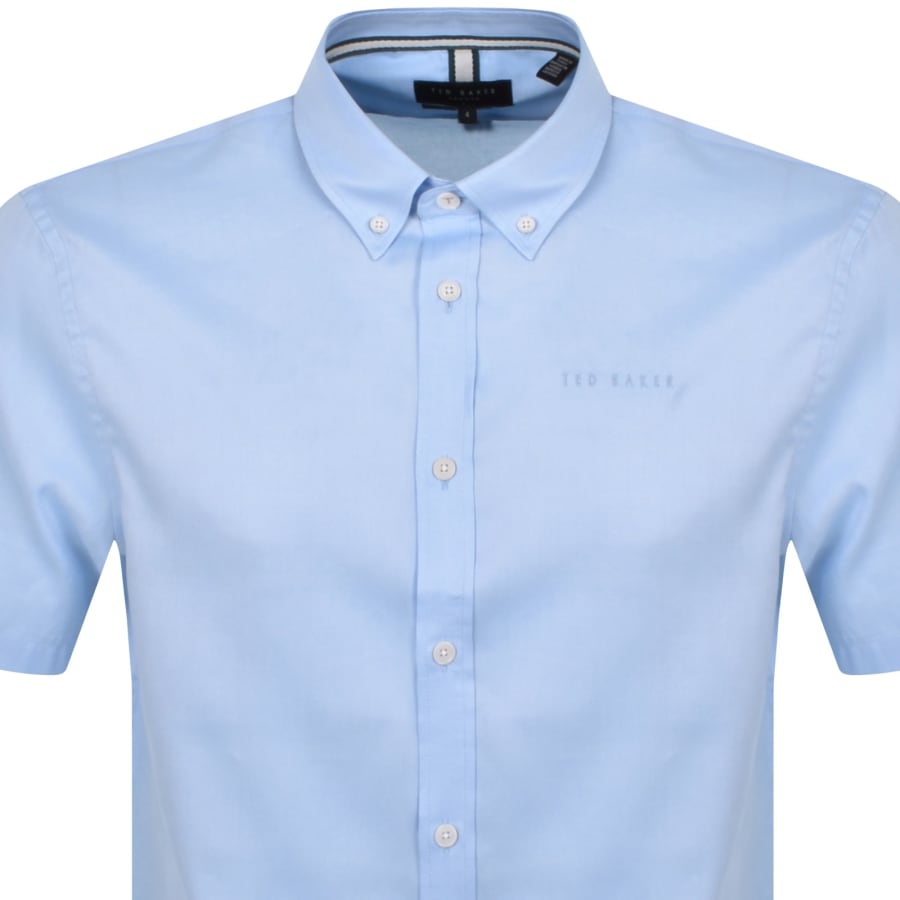 Ted Baker Oxford Short Sleeved Shirt Blue male 2 S